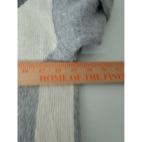 Vintage Silk Angora Beaded Sweater Womens Size Medium Gray Art Deco Mock Neck - Picture 13 of 14